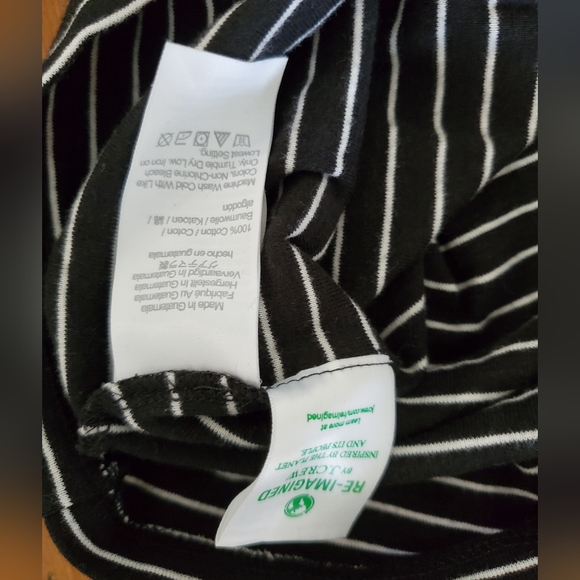 J.crew Factory striped mockneck ribbed top size M - Picture 9 of 14